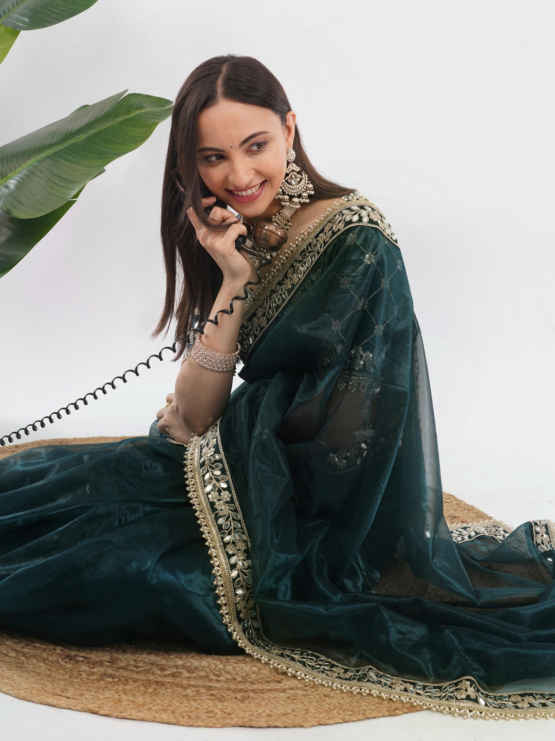 Samantha Blue Nettwill Net Saree With Elegant Embroidery And Unstitched Blouse Piece For Women Party Wear