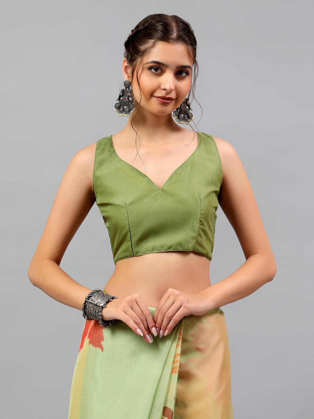 Samantha Mint Green Floral Printed Saree | Sheer Spring Drape