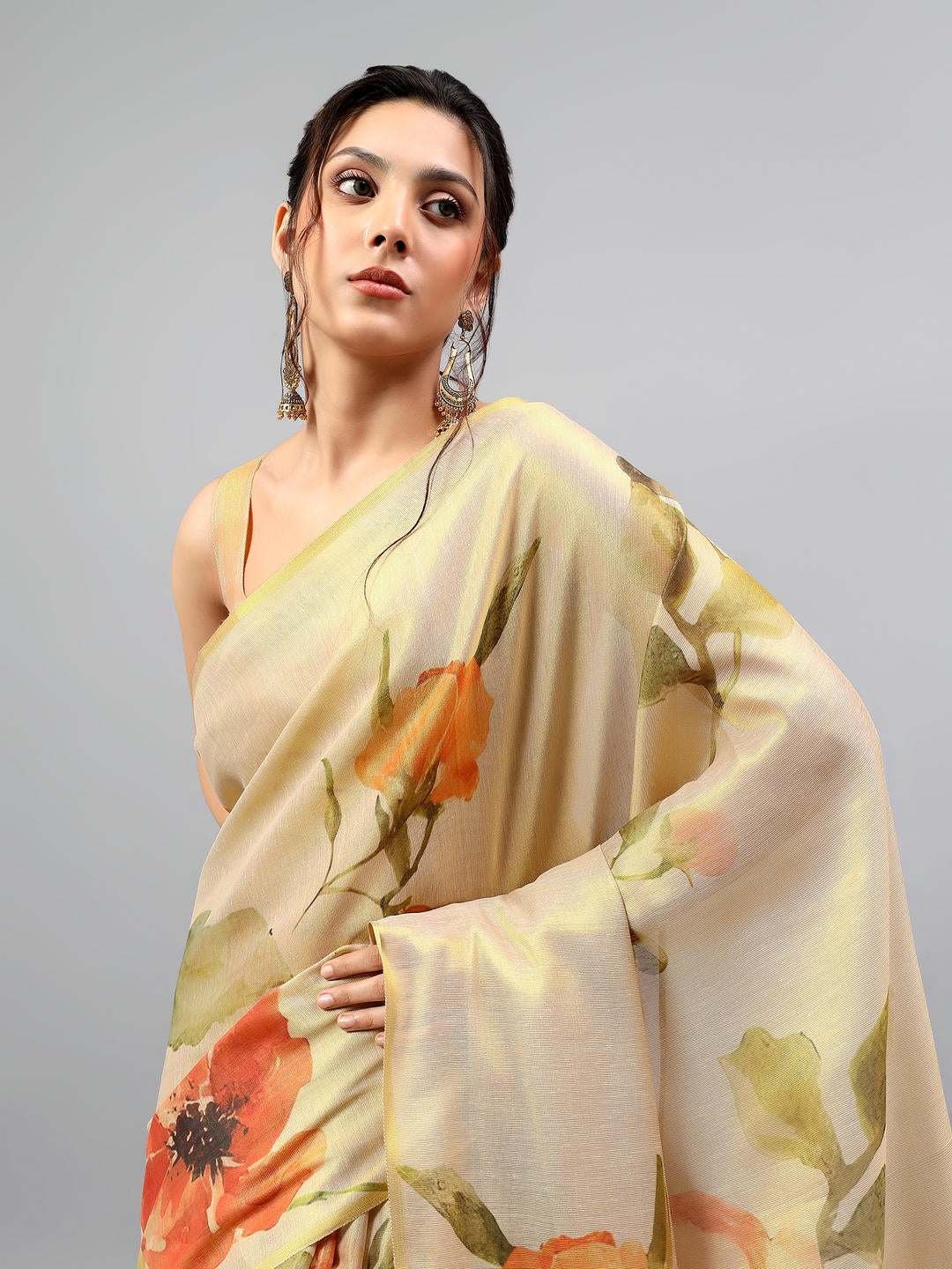 Samantha Metallic Gold Zari Silk Saree | Grand Wedding Drape