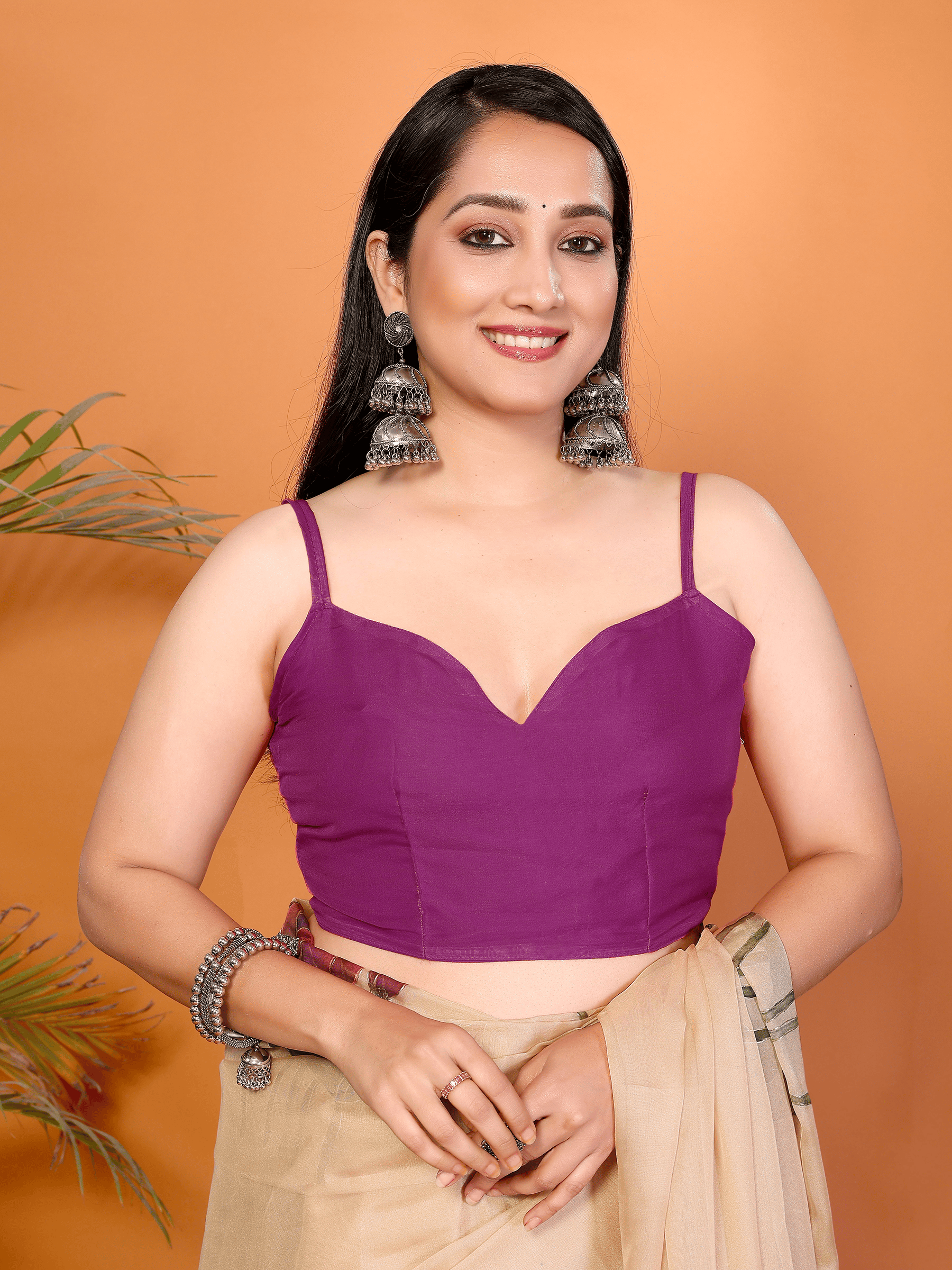 Samantha Peach Lotus Floral Print Organza Saree with Tassel Pallu