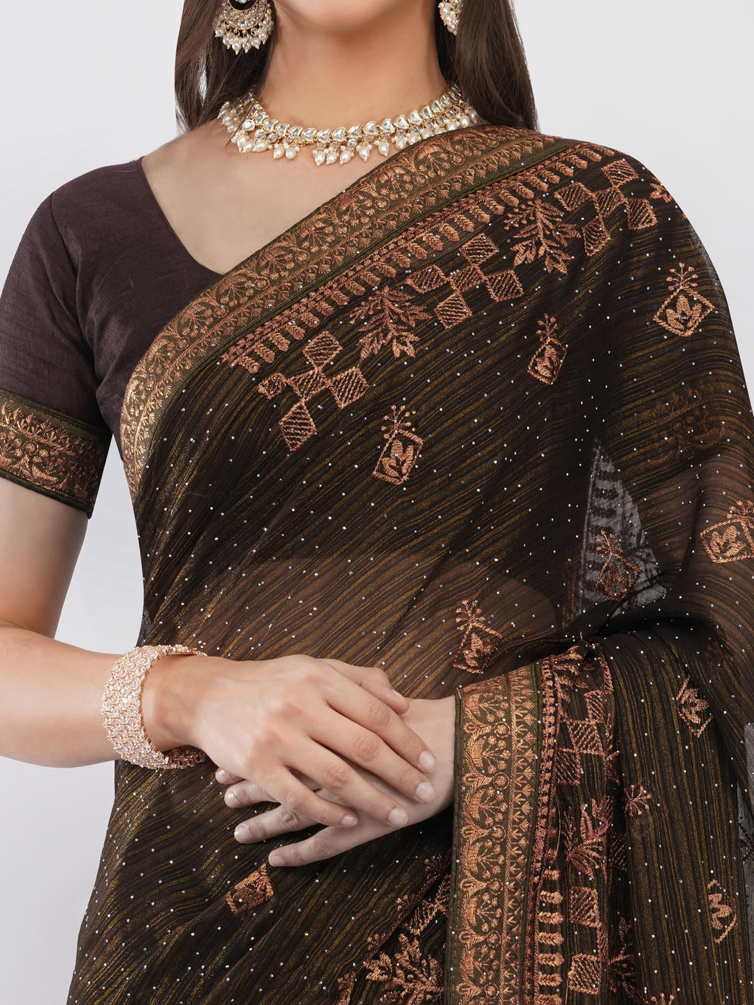 Samantha Mehendi Green And Pink Contrast Tissue Silk Shimmer Saree With Unstitched Blouse Piece For Women Party Wear